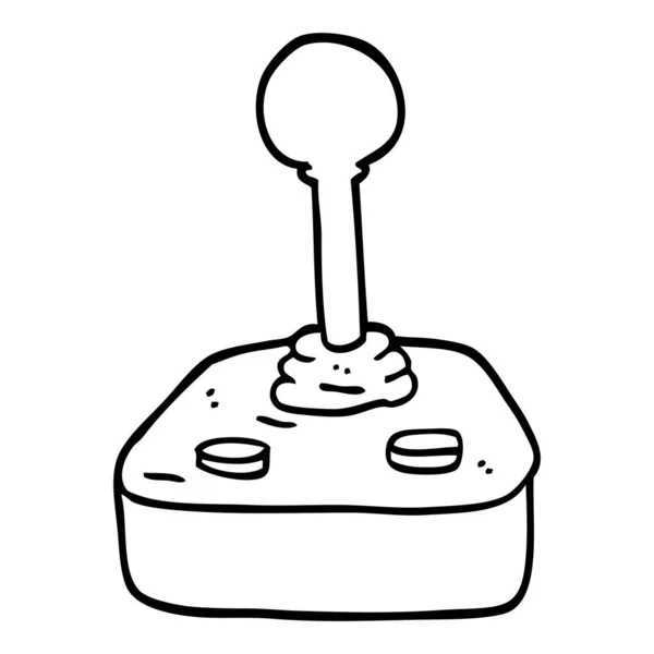 Zwart Wit Cartoon Joystick — Stockvector