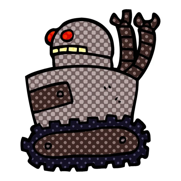 Zeichentrickkritzelroboter — Stockvektor