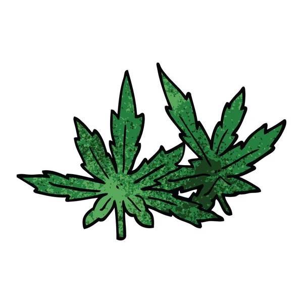 Kreskówka Doodle Liści Marihuany — Wektor stockowy