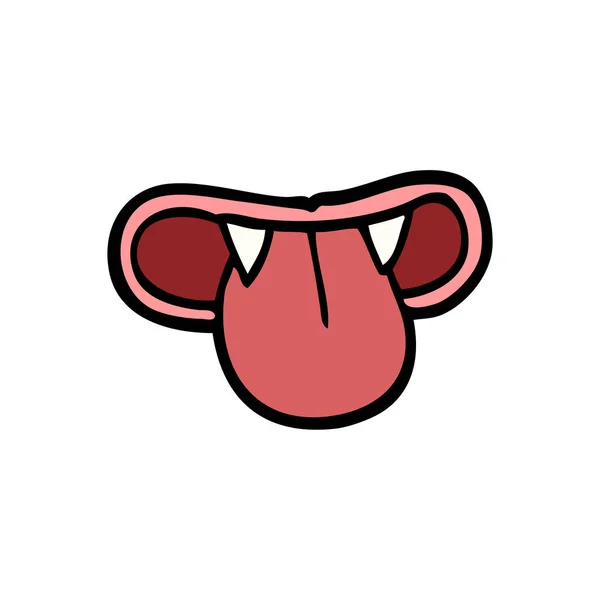 Cartoon Doodle Vampire Mouth — Stock Vector