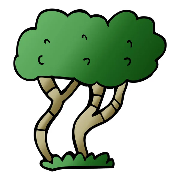 Cartoon Doodle Tree Vector Illustration — Stock Vector