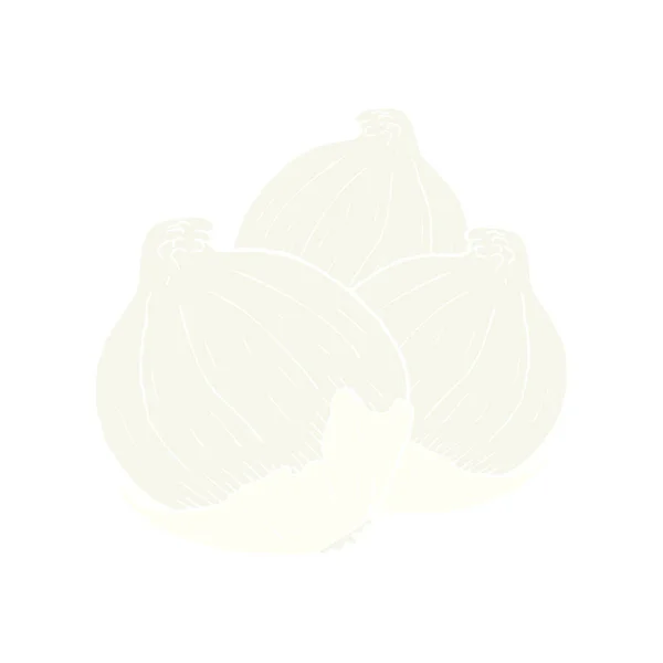 玉ねぎのフラット カラー イラスト — ストックベクタ