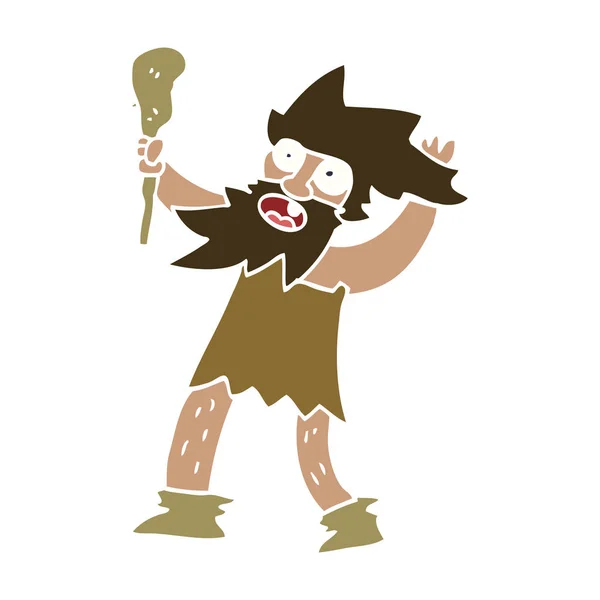 Cartoon Doodle Cave Man — Stockvector