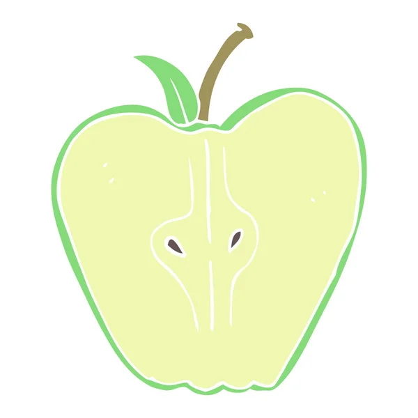 Ilustración Color Plano Manzana — Vector de stock