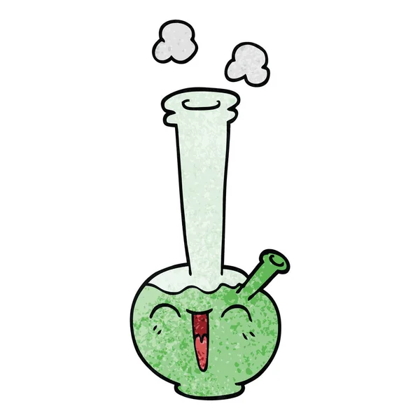 Cartoon Doodle Bong Vit Bakgrund — Stock vektor