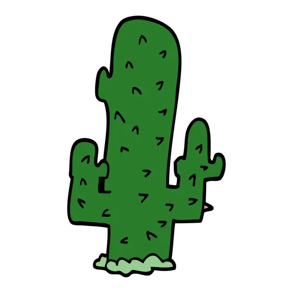 Dibujos Animados Doodle Cactus Vector Ilustración — Vector de stock