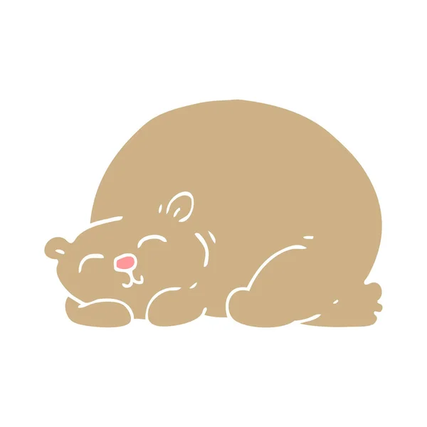 动画片涂鸦内容熊睡觉 — 图库矢量图片