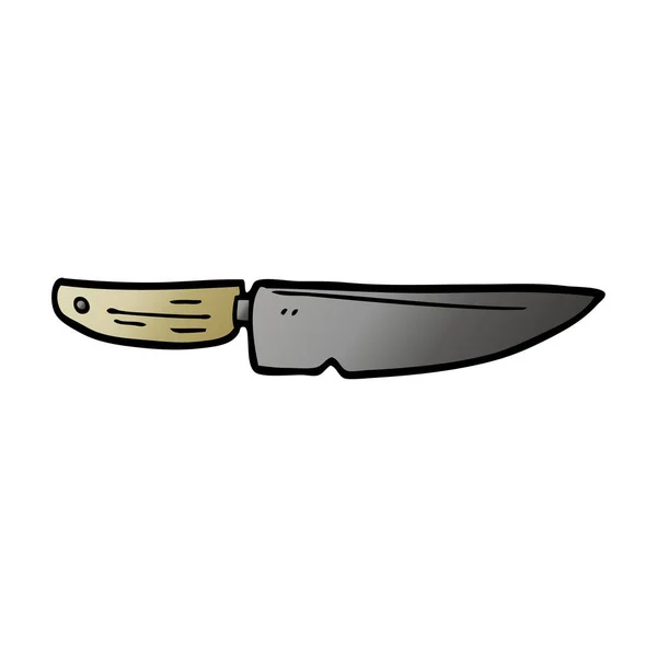 Çizgi Film Doodle Şef Bıçak — Stok Vektör