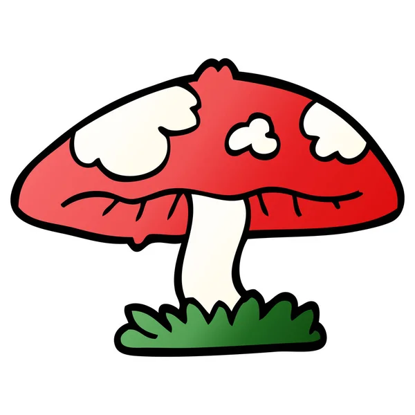 Cartoon Doodle Mushroom Illustration — Stock Vector