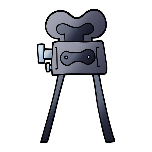Vector Gradient Illustration Cartoon Film Camera — Stock Vector