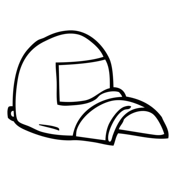 线画卡通棒球帽 — 图库矢量图片