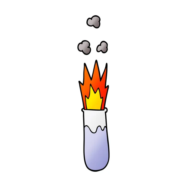 Cartoon Doodle Test Tube Explosion — Stock Vector