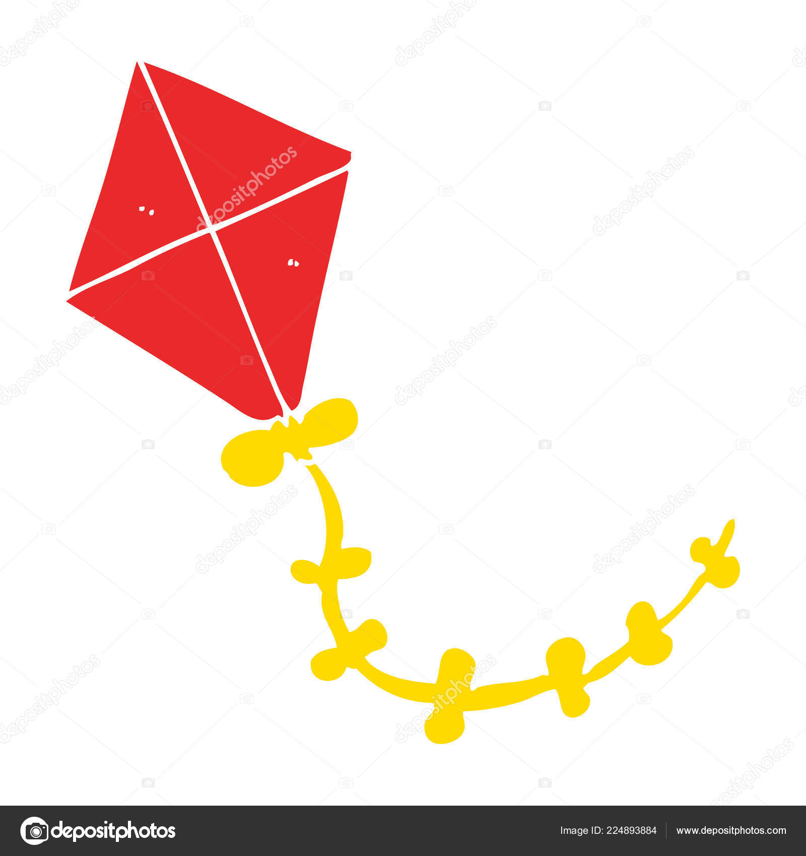 Flat Color Style Cartoon Kite Stock Vector Image by ©lineartestpilot #224893884 Flat Color Style Cartoon Kite Stock Vector Image by ©lineartestpilot #224893884