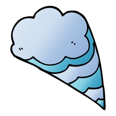 çizgi film doodle dekoratif bulut öğesi