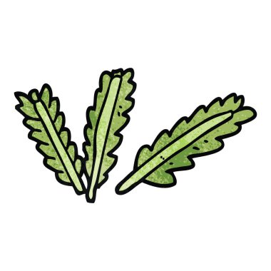 çizgi film dağınık doodle yaprakları