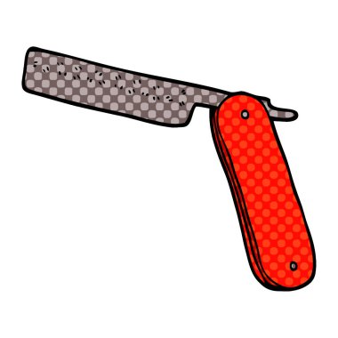 çizgi film doodle kesme boğaz ustura