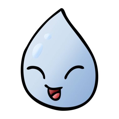 çizgi film doodle yağmur damlası