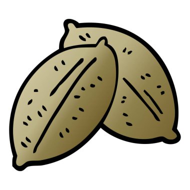 çizgi film doodle yaprak, vektör çizim