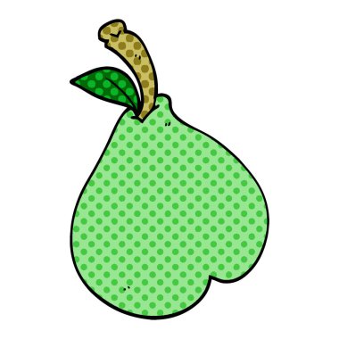 çizgi film doodle sağlıklı armut