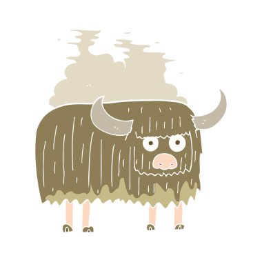 pis kokulu inek düz renkli çizimi