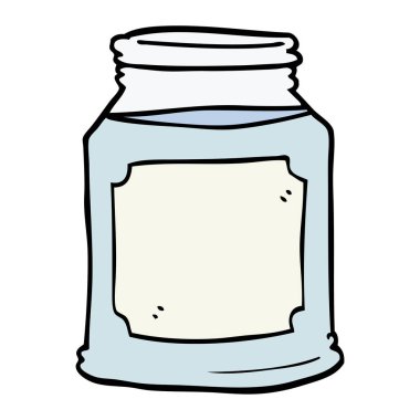 çizgi film doodle kavanoz içinde mum