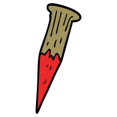 çizgi film doodle kanlı vampir kazık