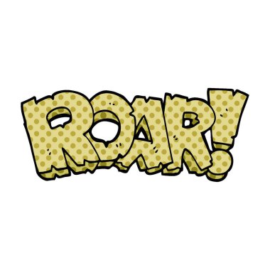 çizgi film doodle kükreme metin