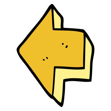 çizgi film doodle işaret eden ok