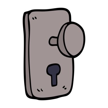 çizgi film doodle kapı kolu