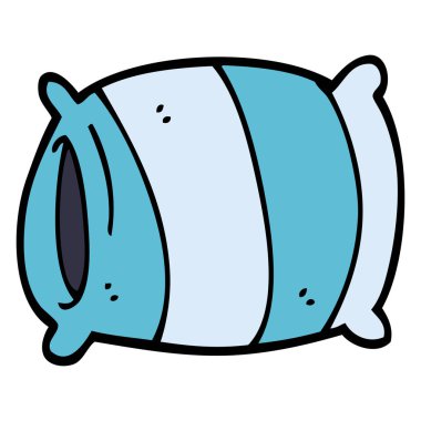 çizgi film doodle yastık, vektör çizim