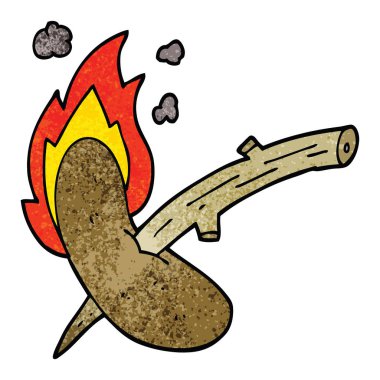 Sosisli sandviç çizgi film doodle