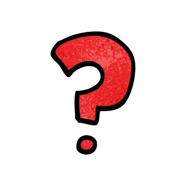 çizgi film doodle soru işareti