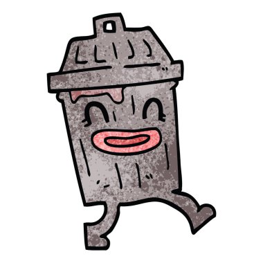 çizgi film doodle atık kutusu