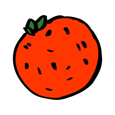 çizgi film doodle organik portakal