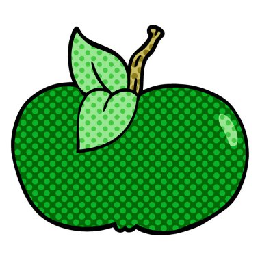 çizgi film doodle sulu elma