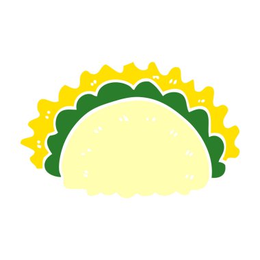 çizgi film doodle sağlıklı taco