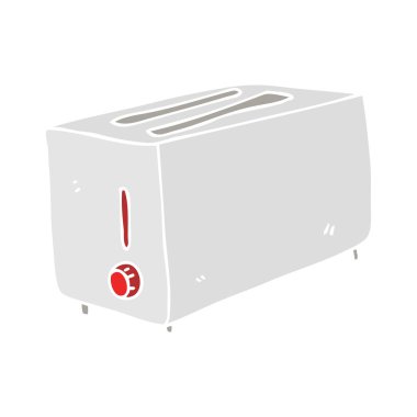 ekmek kızartma makinesi düz renkli çizimi