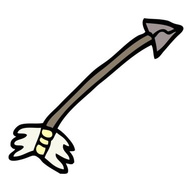 çizgi film doodle uçan ok