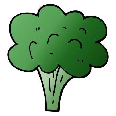 çizgi film doodle brokoli sapı 