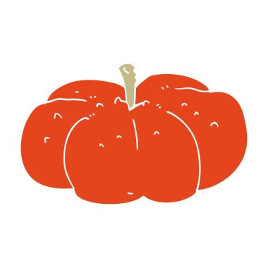 düz renk tarzı çizgi film kabak