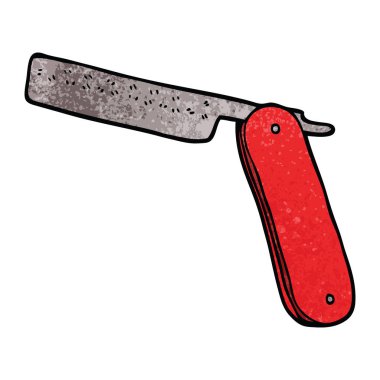 çizgi film doodle kesme boğaz ustura