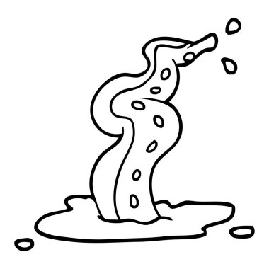 çizgi çizme çizgi film ürkütücü dokunaç