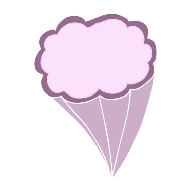 düz renk tarzı çizgi film dekoratif bulut