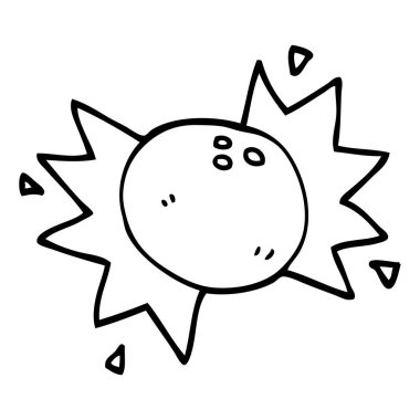 bowling topu çarpıcı çizim karikatür