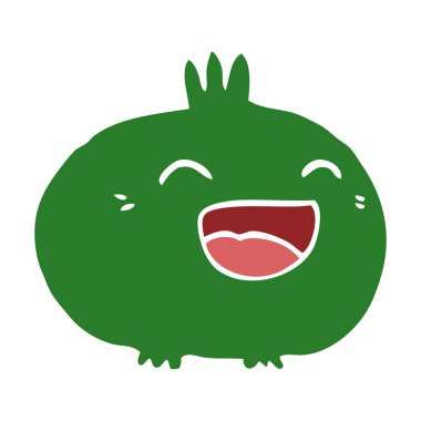 çizgi film doodle mutlu kök sebze