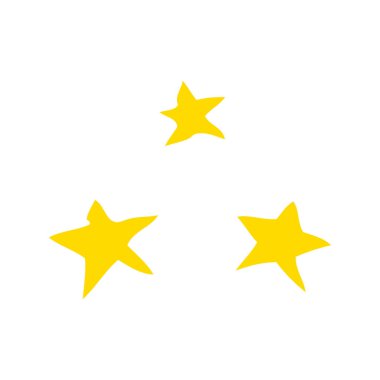 düz renk tarzı çizgi film yıldız