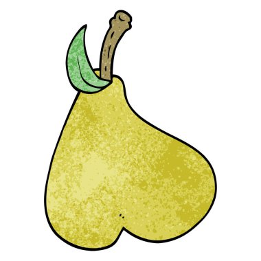 bir armut karikatür doodle