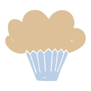 çizgi film doodle muffin beyaz arka plan üzerinde