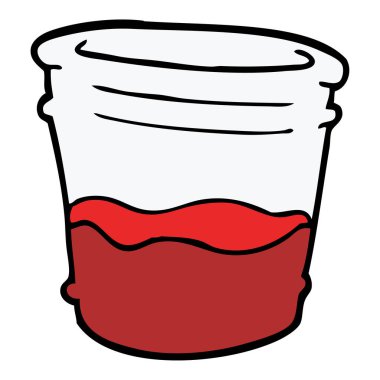 çizgi film doodle bardak içki