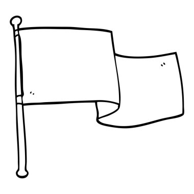 çizgi çizme çizgi film beyaz bayrak sallayarak